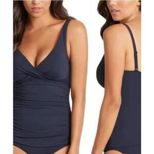 Sea Level Cross Front One-Piece Swimsuit Size 8